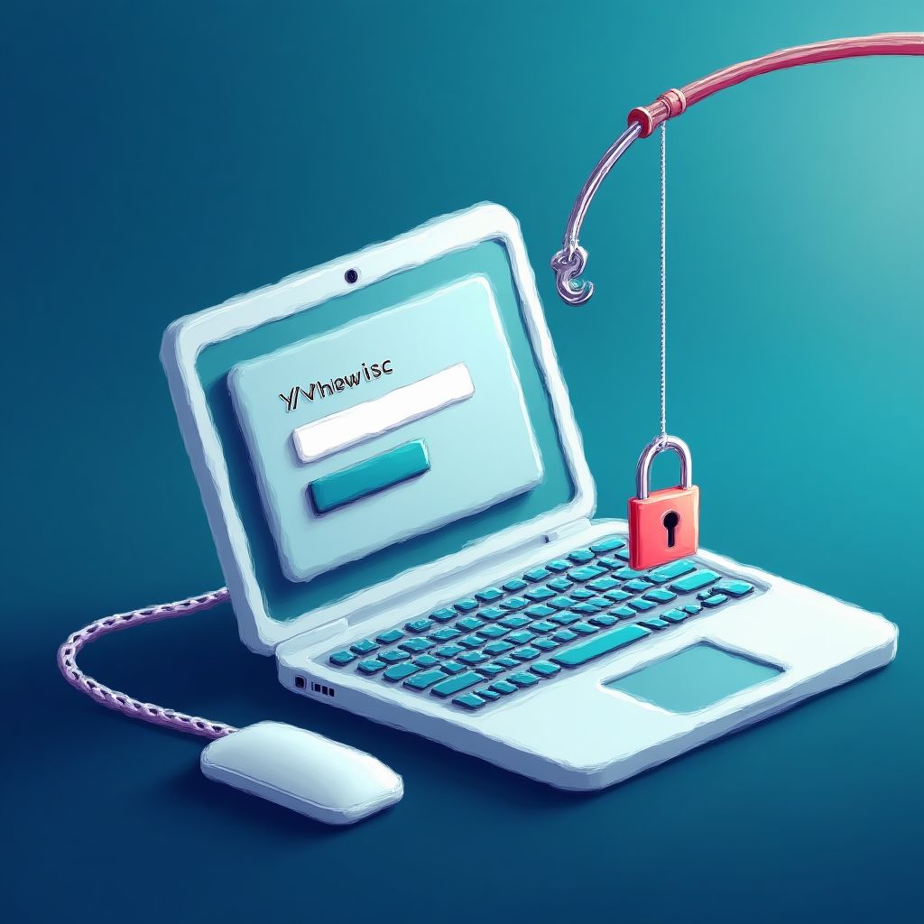 Ilustración de un anzuelo digital capturando datos de un usuario